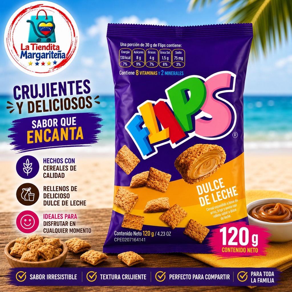 Flips Dulce de leche 120grs