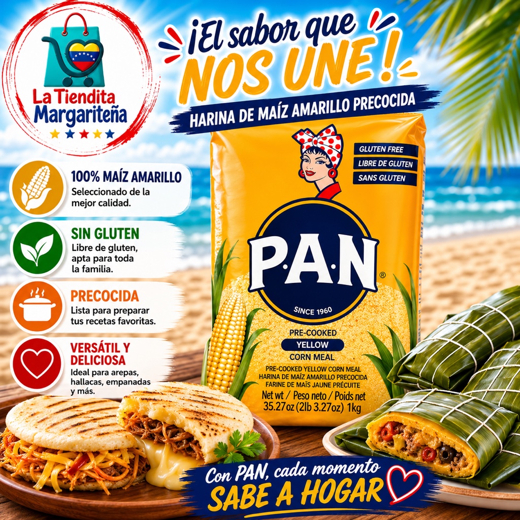 Harina Pan amarilla 1 kg