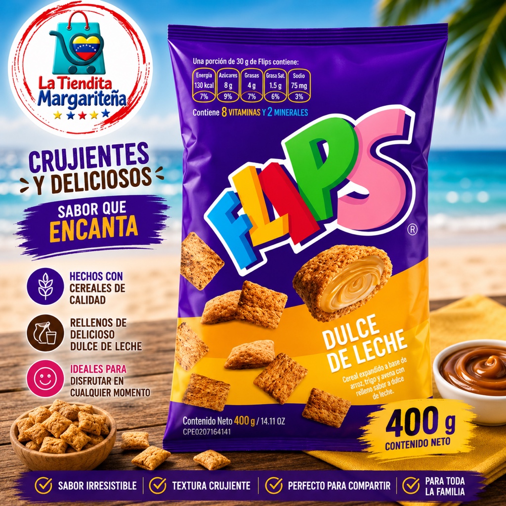 Flips Dulce de Leche 400grs
