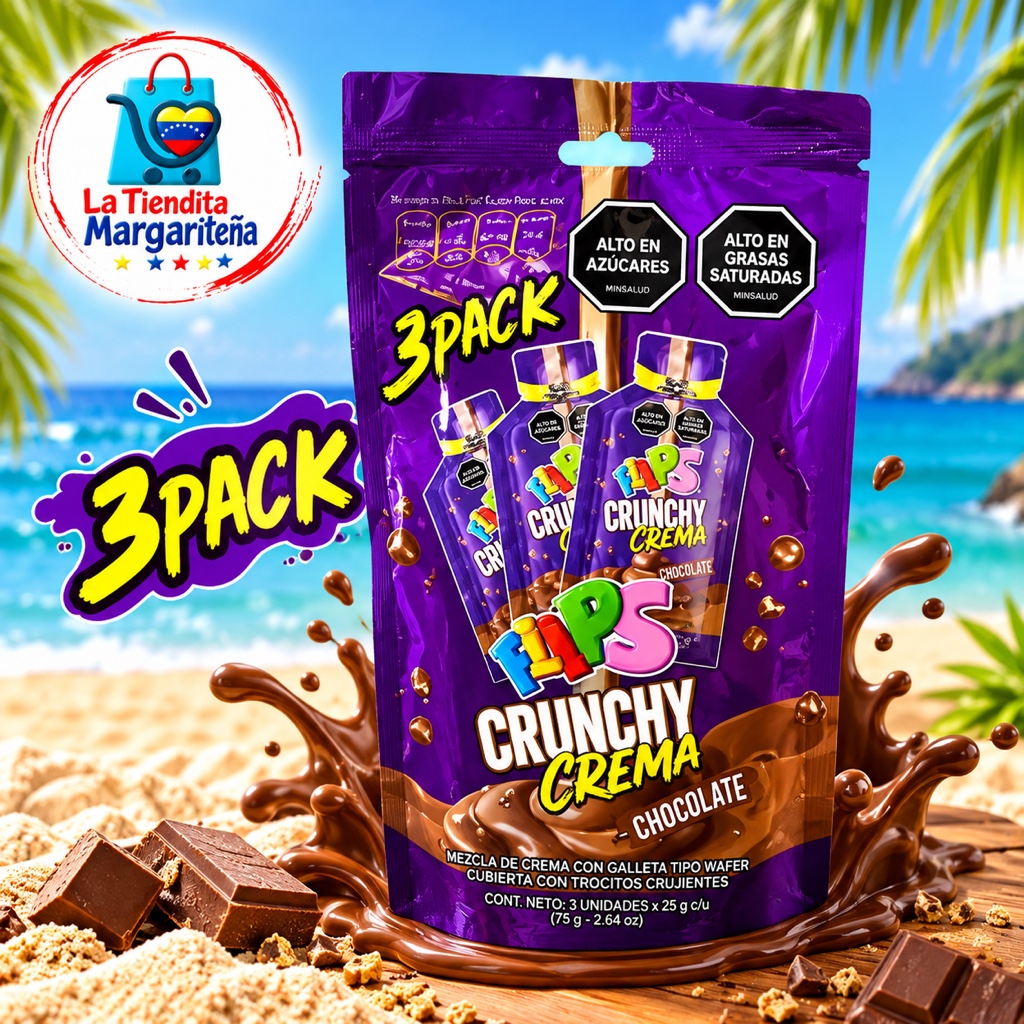 Flips Crunchy Crema Chocolate 37g