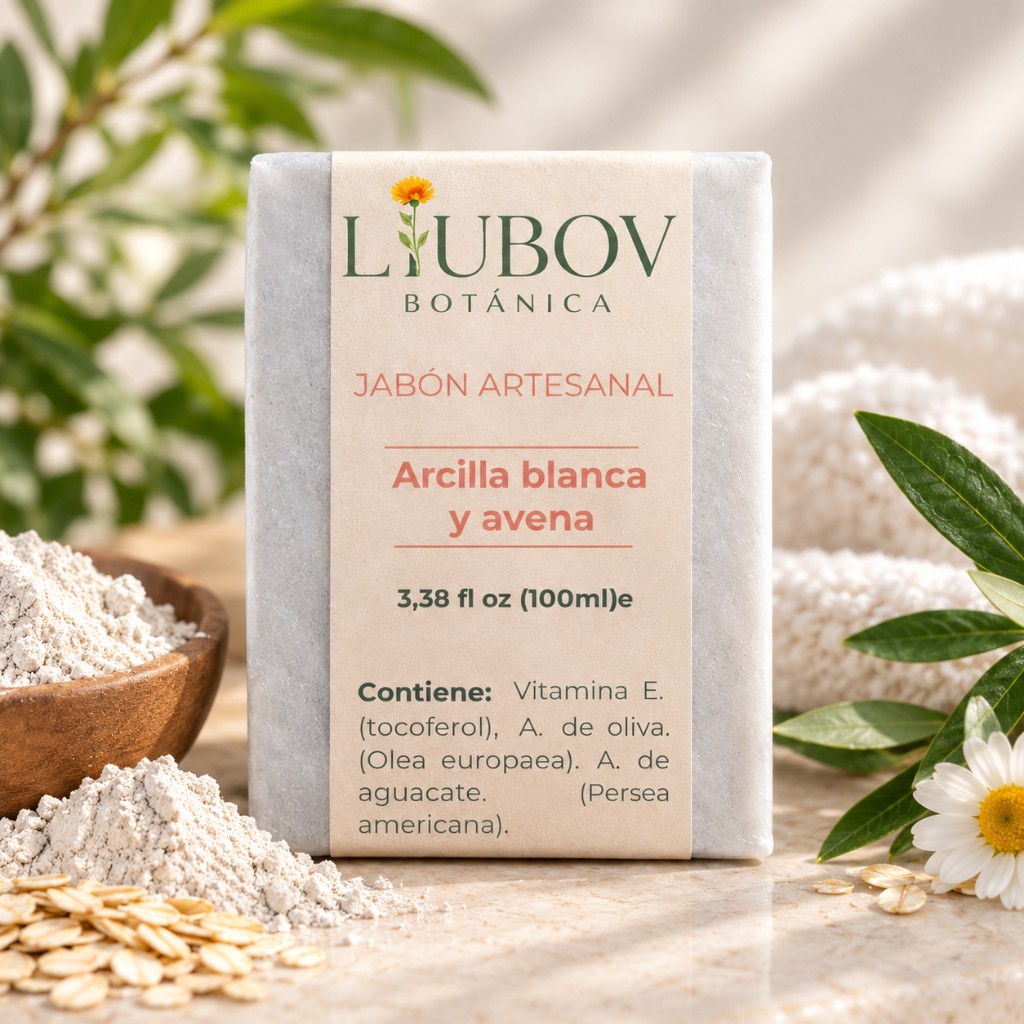 Jabón Arcilla blanca y avena