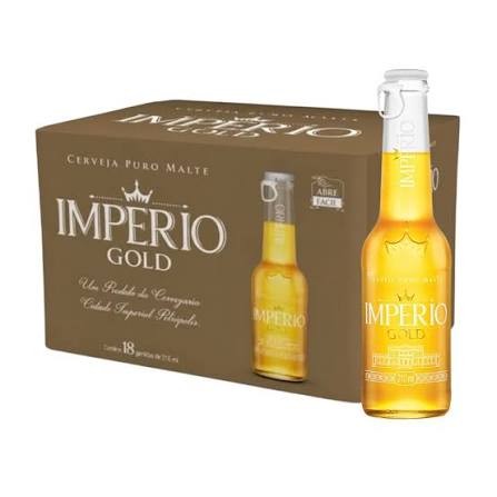 Cerveja Império gold 210 ml cx 18un