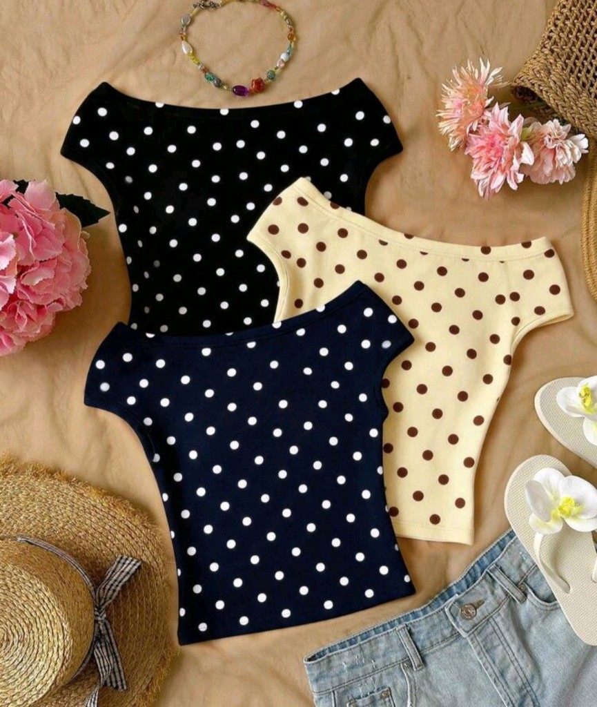 Camisa ajustada con hombro descubierto para niña