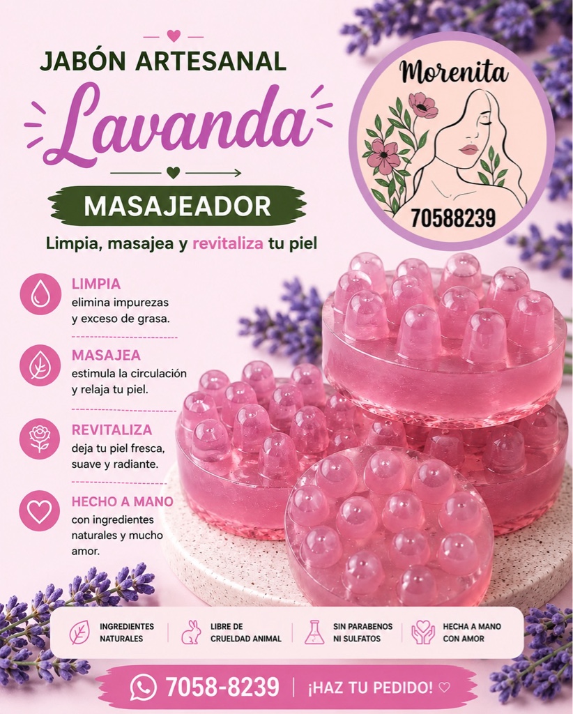 Jabón Masajeador de Lavanda