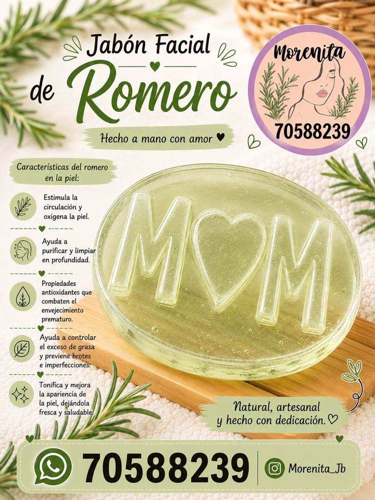 Jabón Facial de Romero