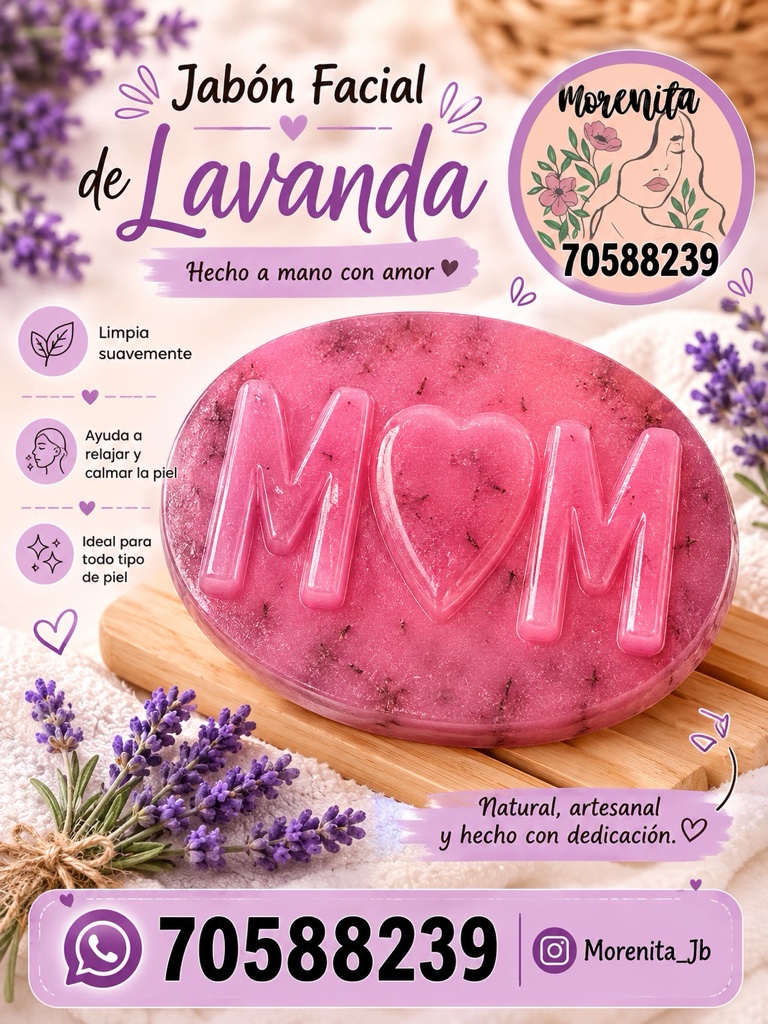 Jabón Facial de Lavanda