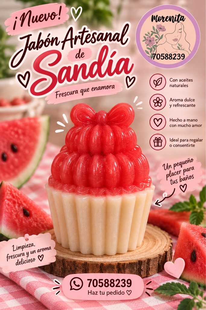 Jabón Facial de Muffin Sandía