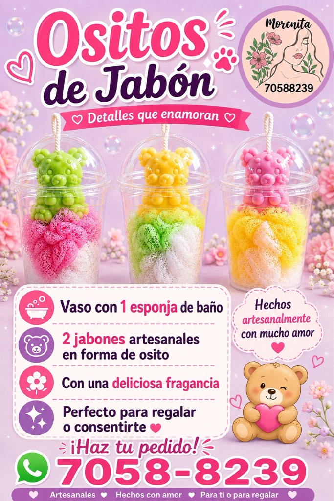 Jabón Corporal 2 Ositos de Jabón + Espuma de Baño