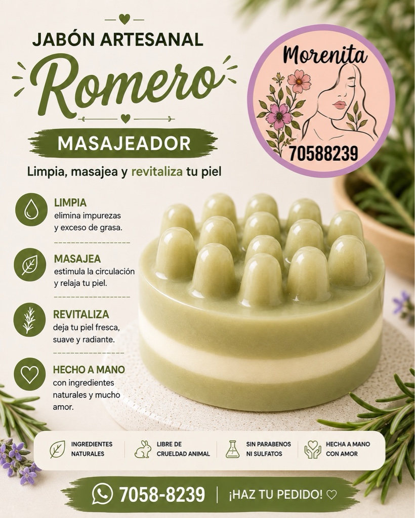 Jabón Masajeador de Romero