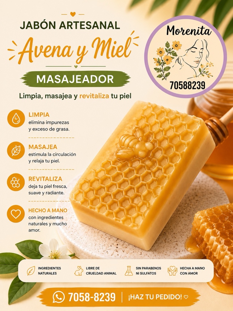 Jabón Avena y Miel