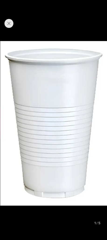 Vasos plasticos 180 cc x100 u.