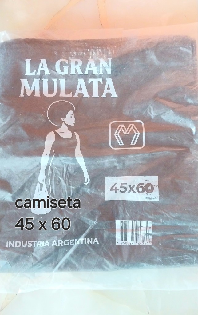 La Gran Mulata camiseta negra 45x60