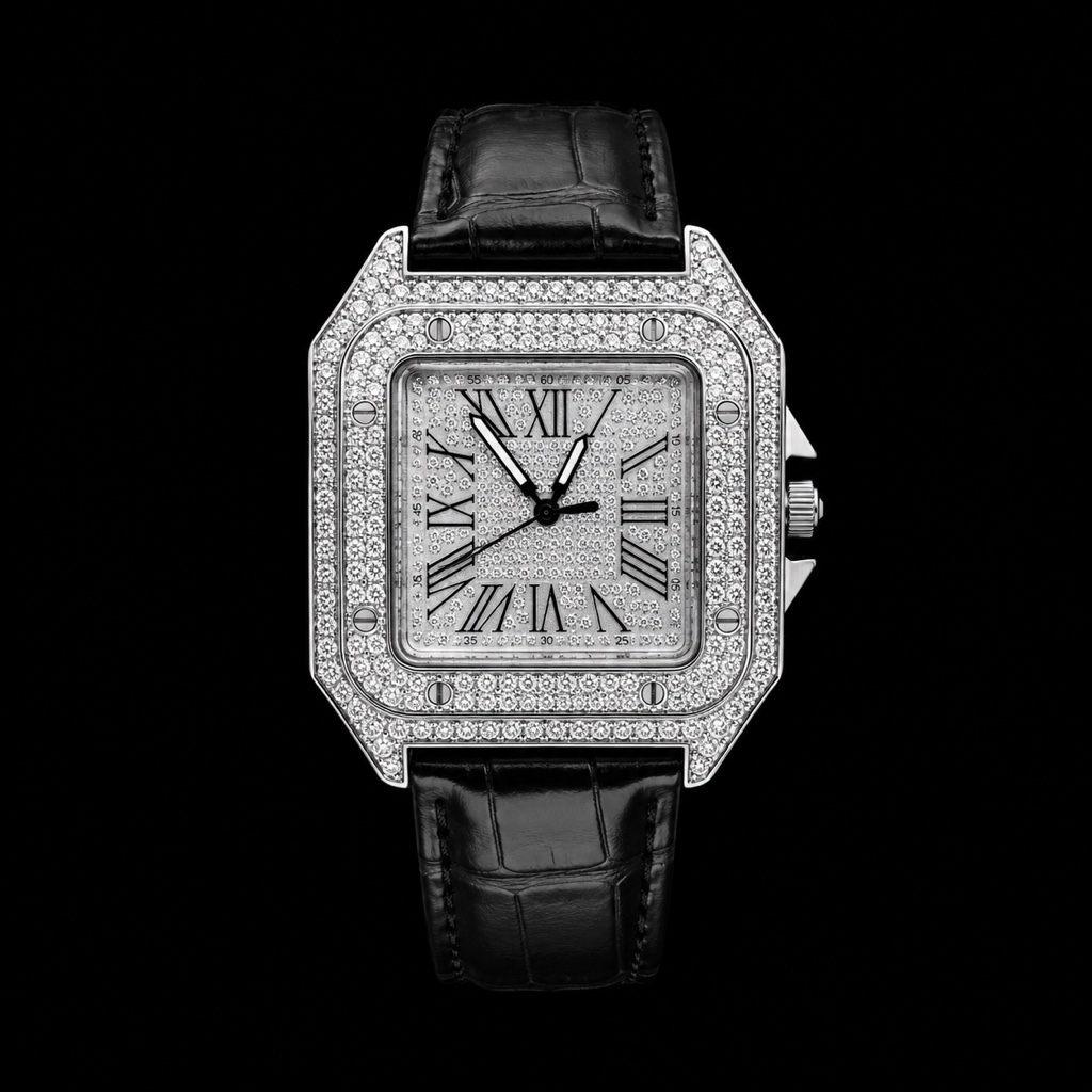 RELOJ LUX CUERO NEGRO