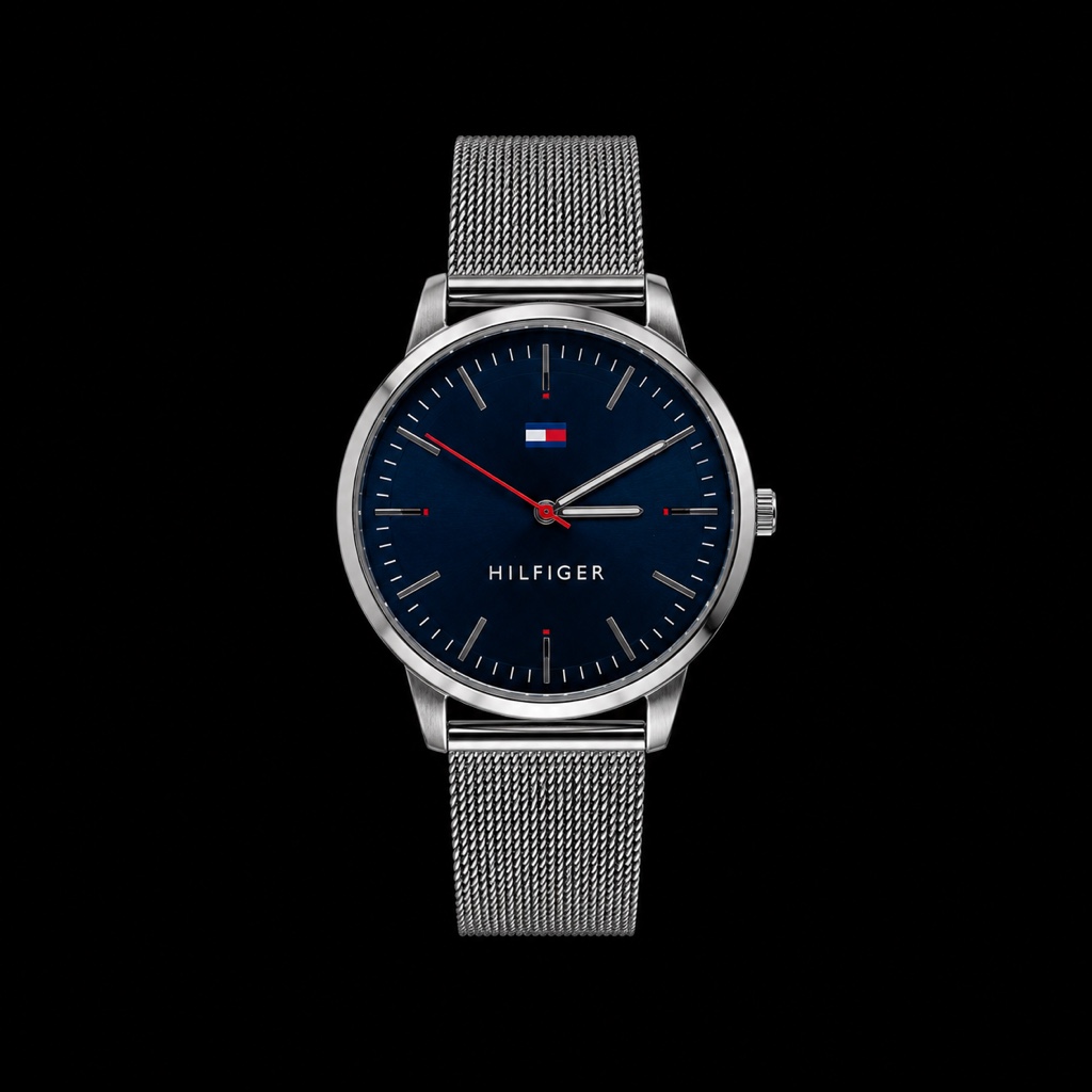 TOMMY HILFIGER PLATA AZUL