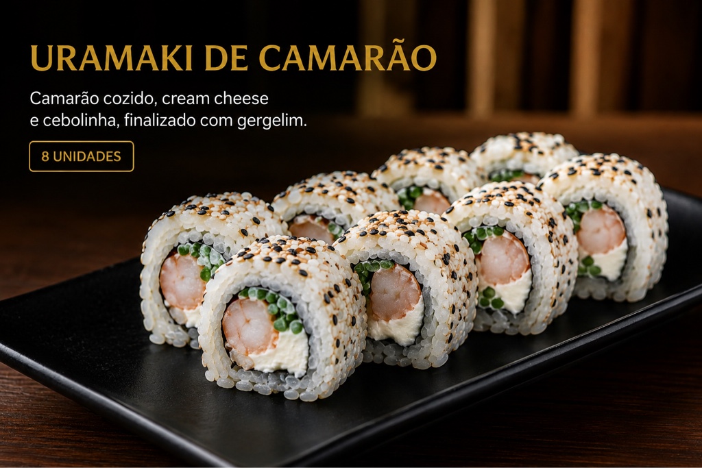 Uramaki de Camarão (4und)