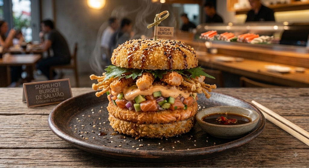 Sushi Hot Burger de Salmão