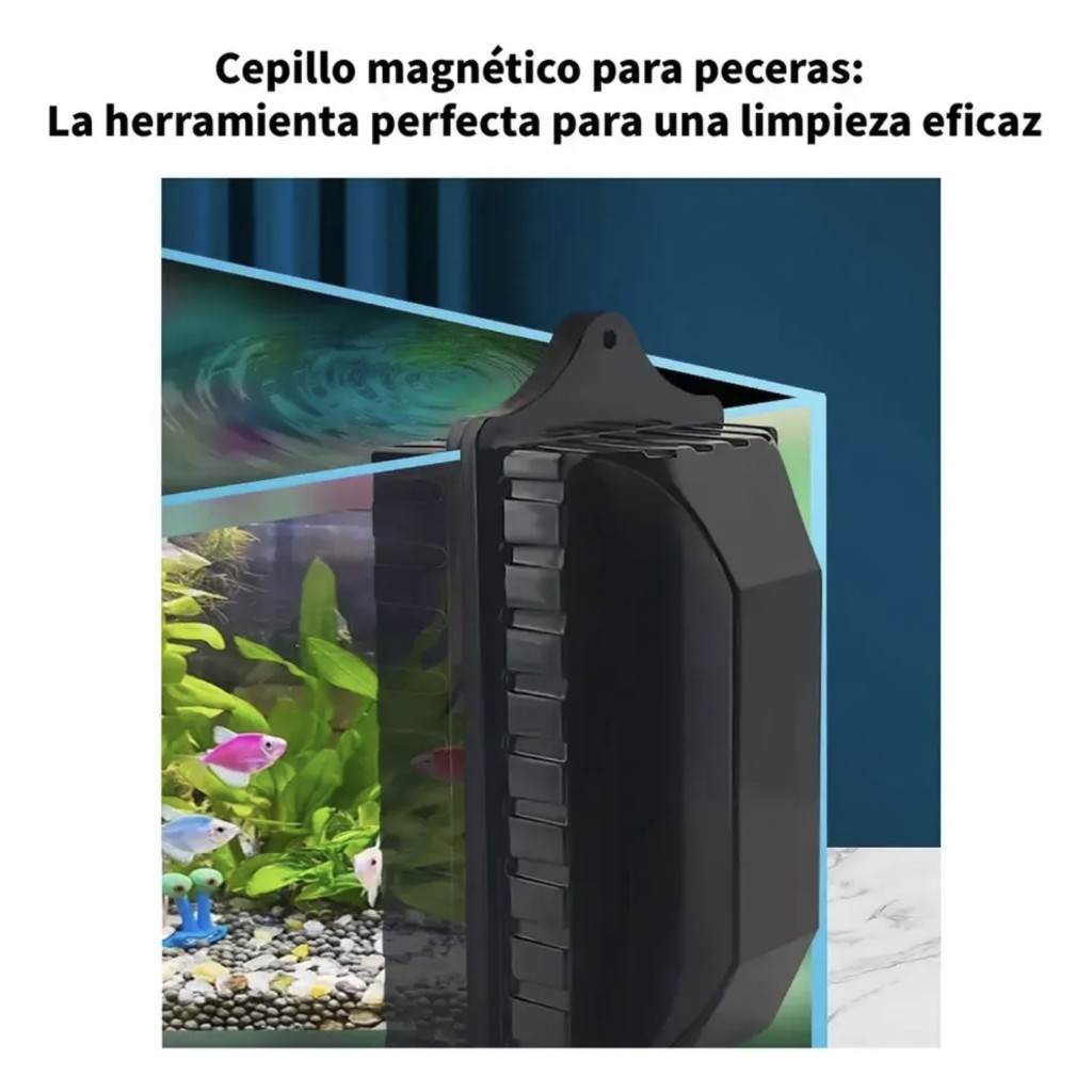 Cepillo magnetico para pecera