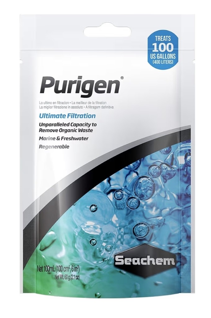 Seachem Purigen filtracion