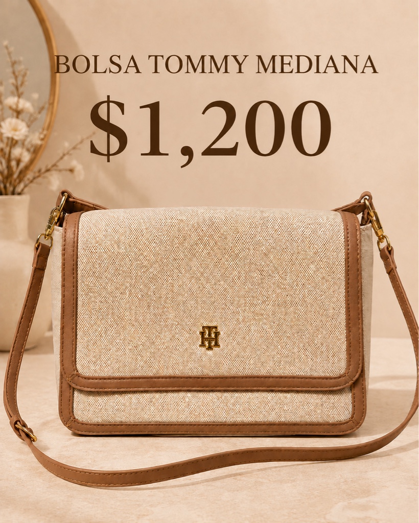 Tommy bolsa mediana beige