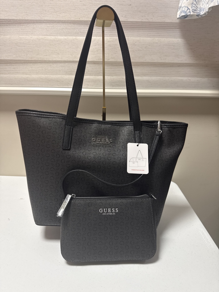Guess bolsa negra tote dúo