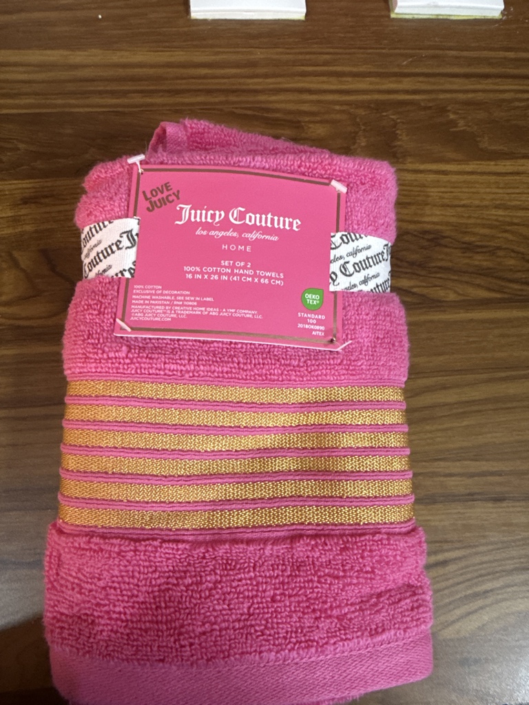 Juicy Couture toalla rosa 2 pzas