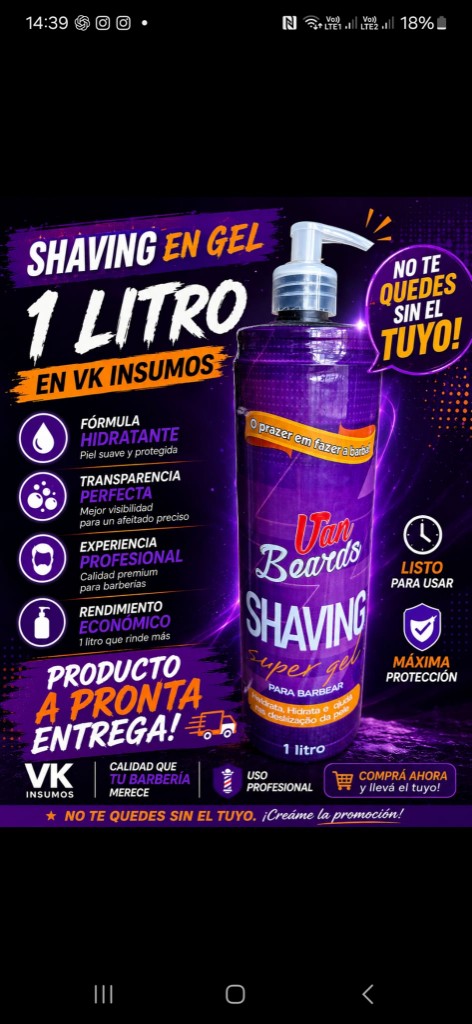 Shaving en gel 1L Van Beards