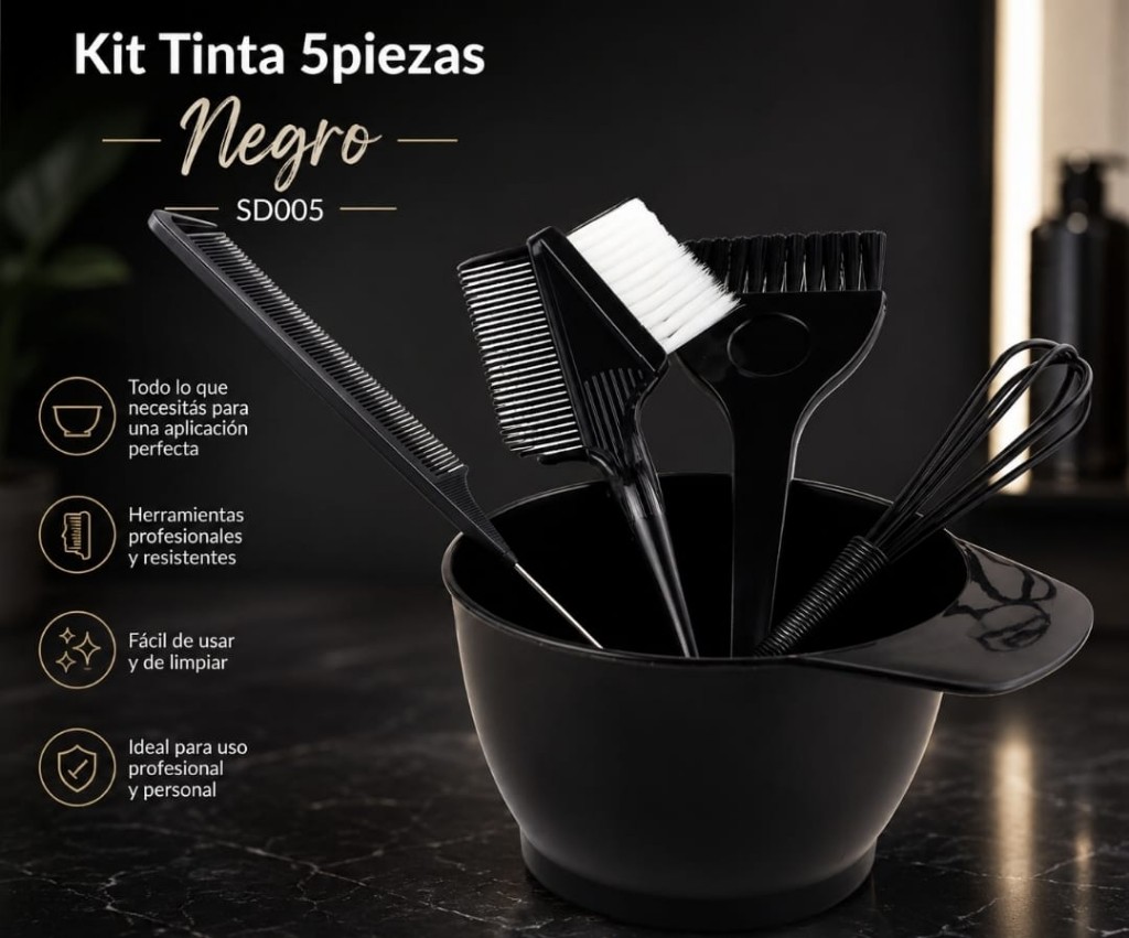 Kit Tinta Negro 5 piezas