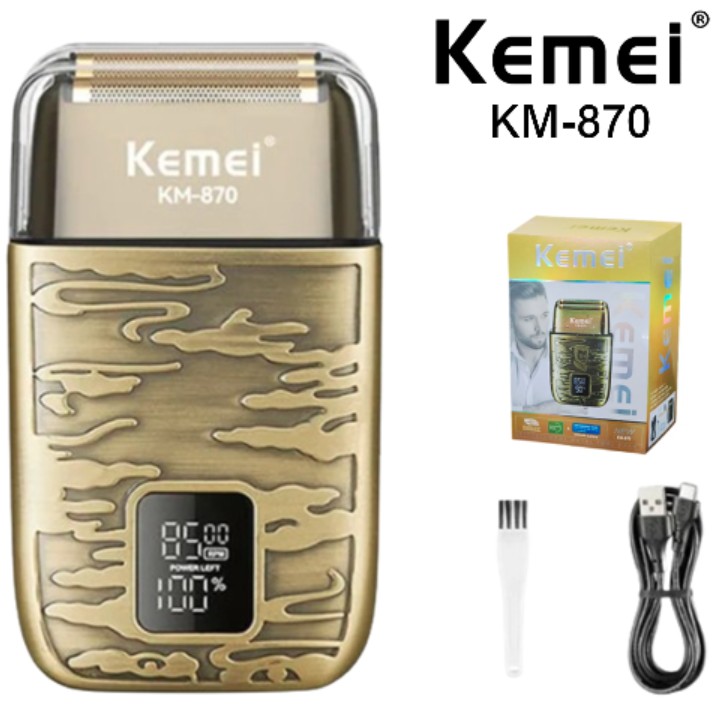 Kemei KM-870 dorada afeitadora