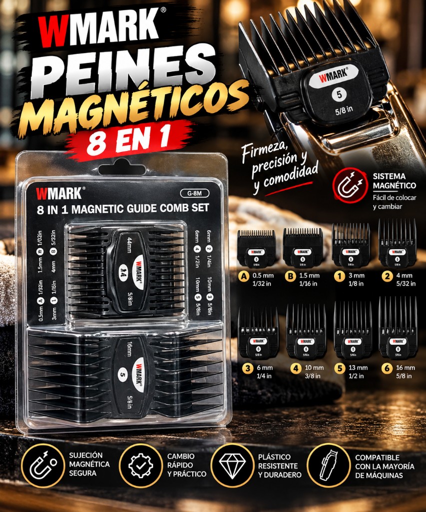 Wmark peines magneticos 8 en 1