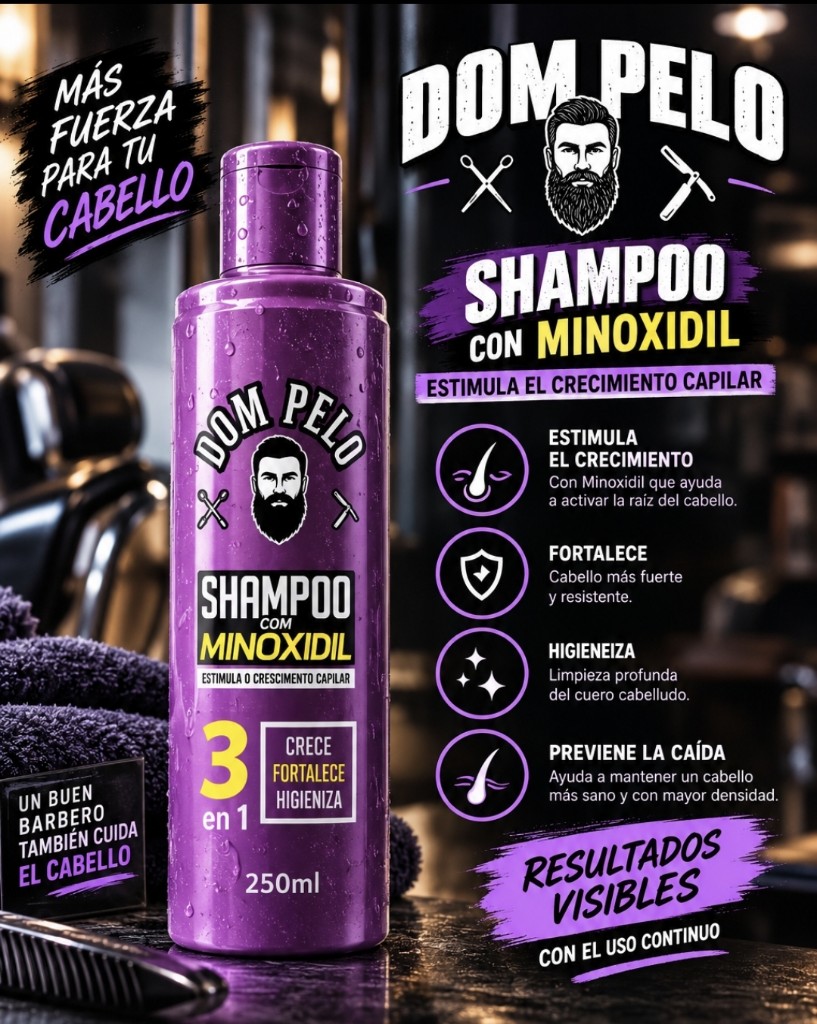 Shampoo con minoxidil 250ml.DON PELO