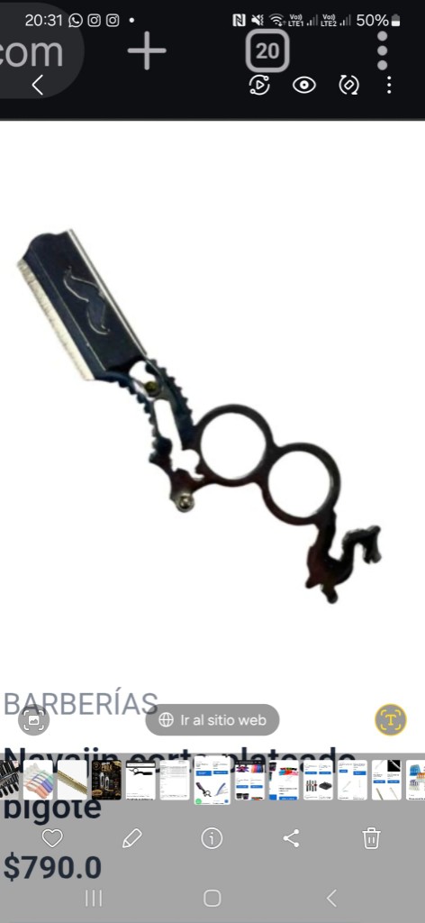 Navaja para bigote negra