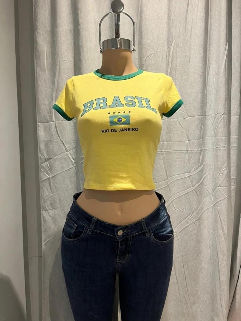 Remera brasil algodon c/ licra