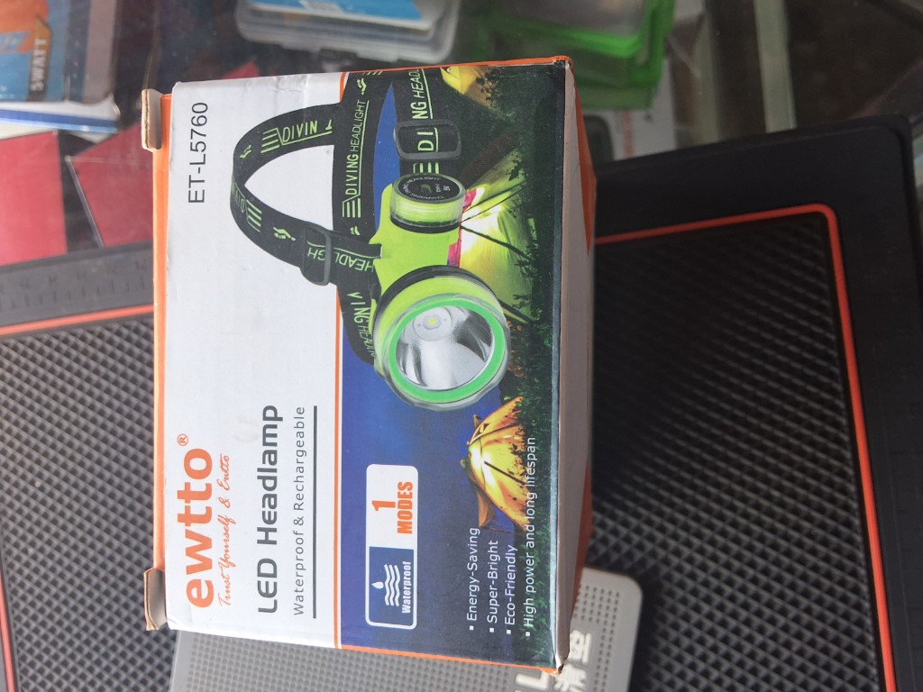 Ewttto lámpara frontal LED verde