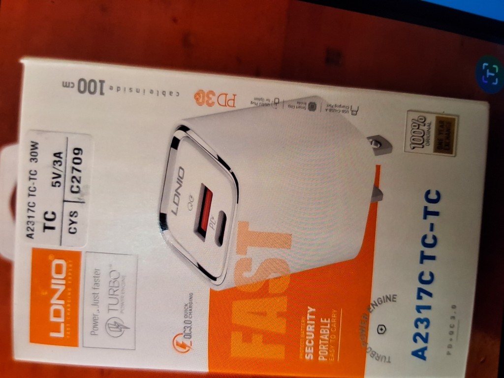 LDNIO cargador blanco 30W
