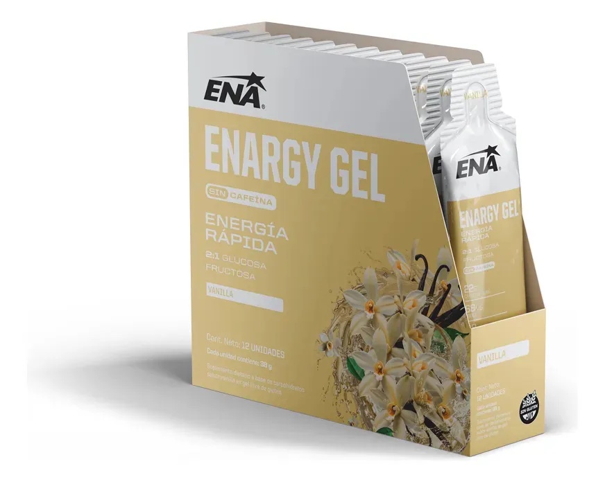 ENA ENERGY GEL CON CAFEINA 12 UNIDADES VAINILLA