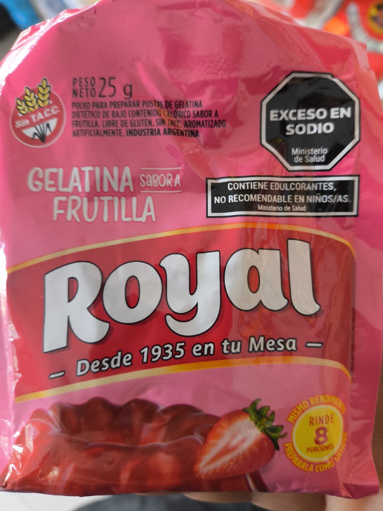 Royal gelatina frutilla 25g