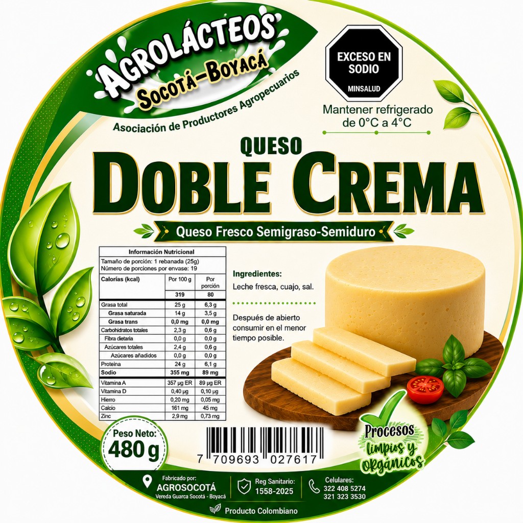 Queso Doble Crema 480g
