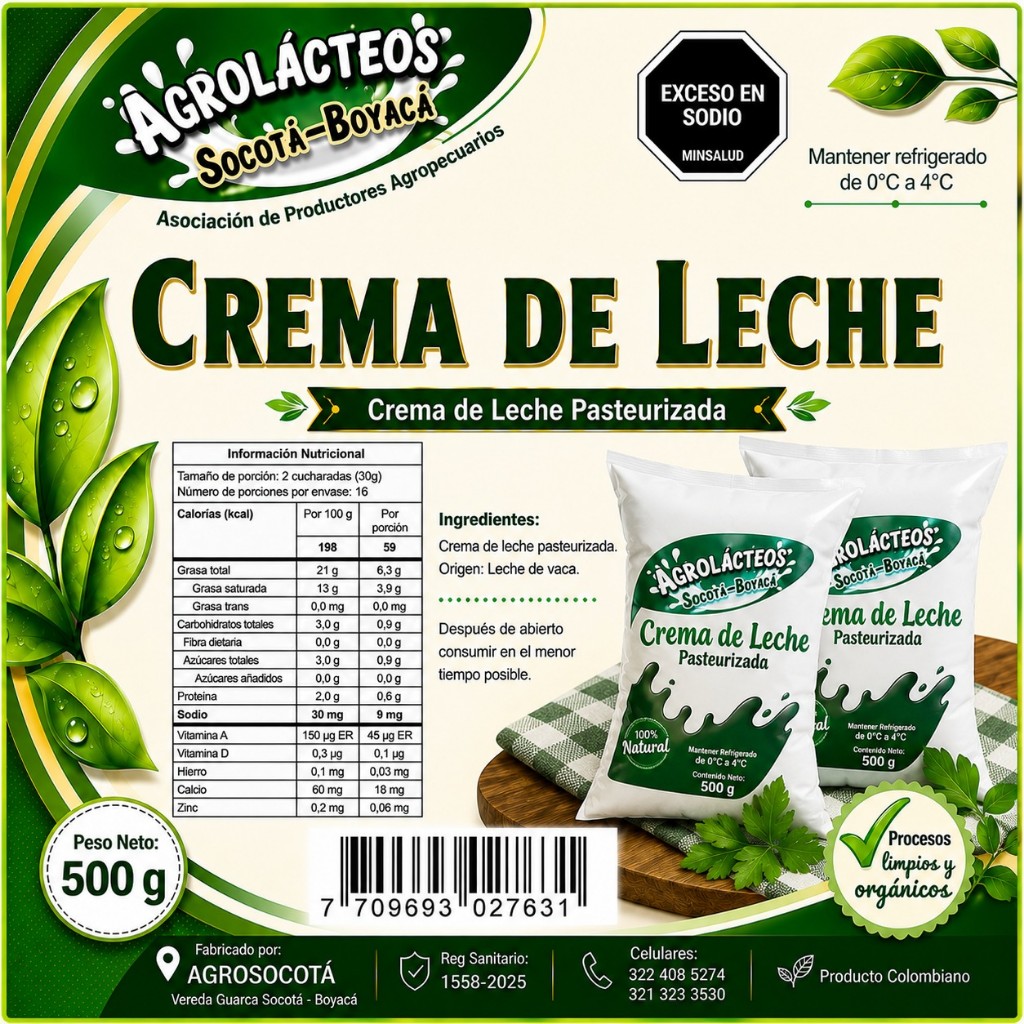 Crema de leche 12.5 kl