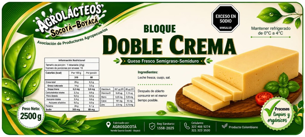Bloque doble Crema 2500g