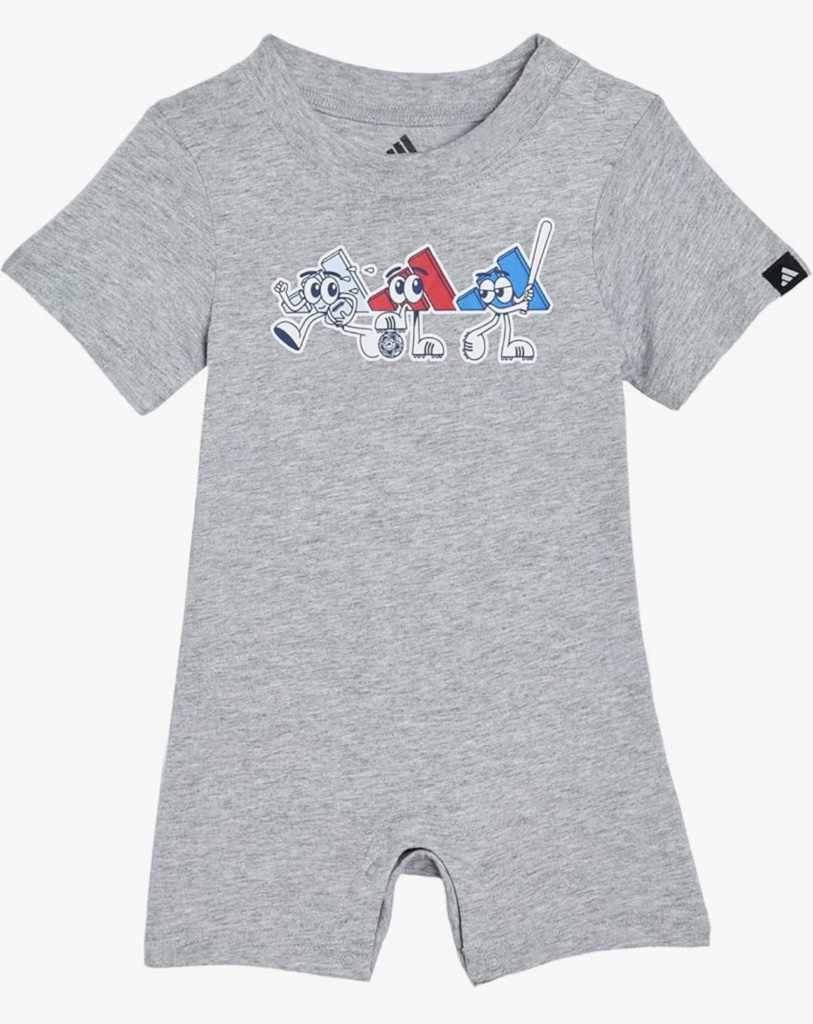 Adidas enterizo gris bebé