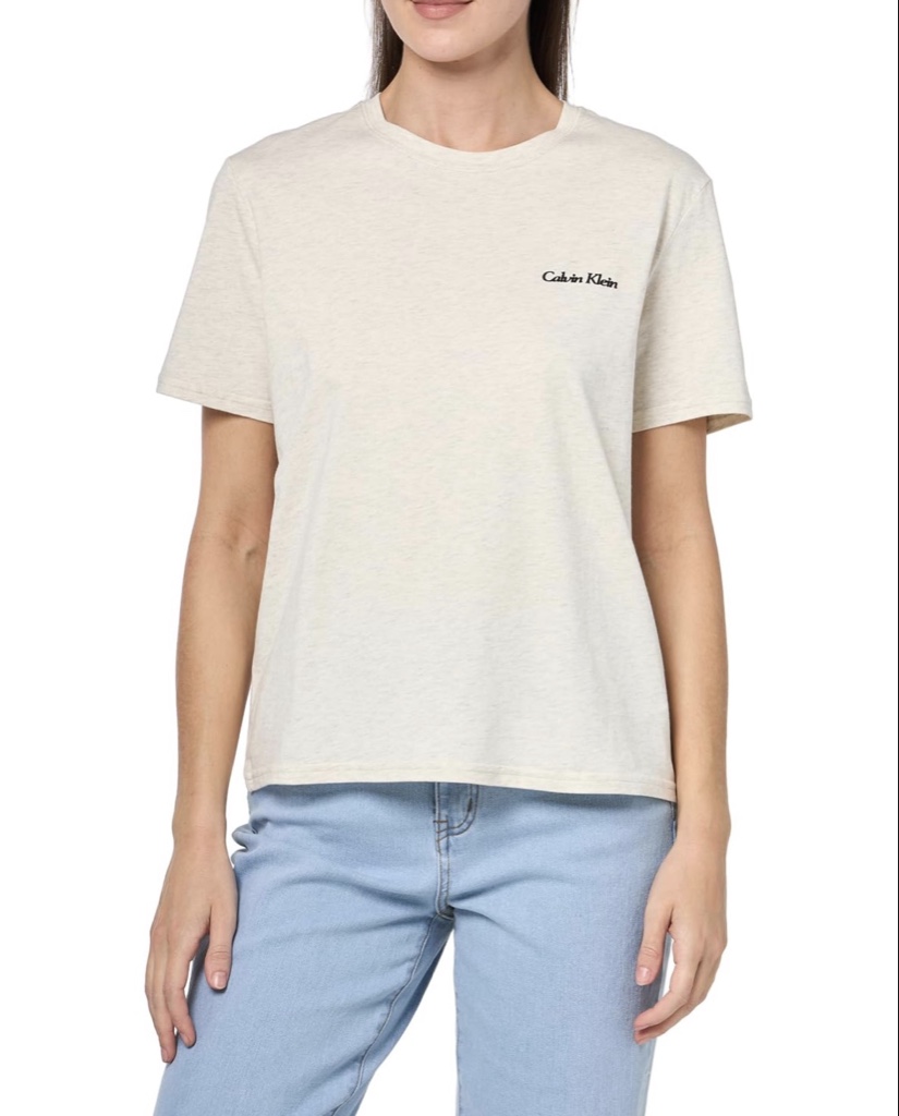 Calvin Klein Camiseta Performance Classic Fit beige