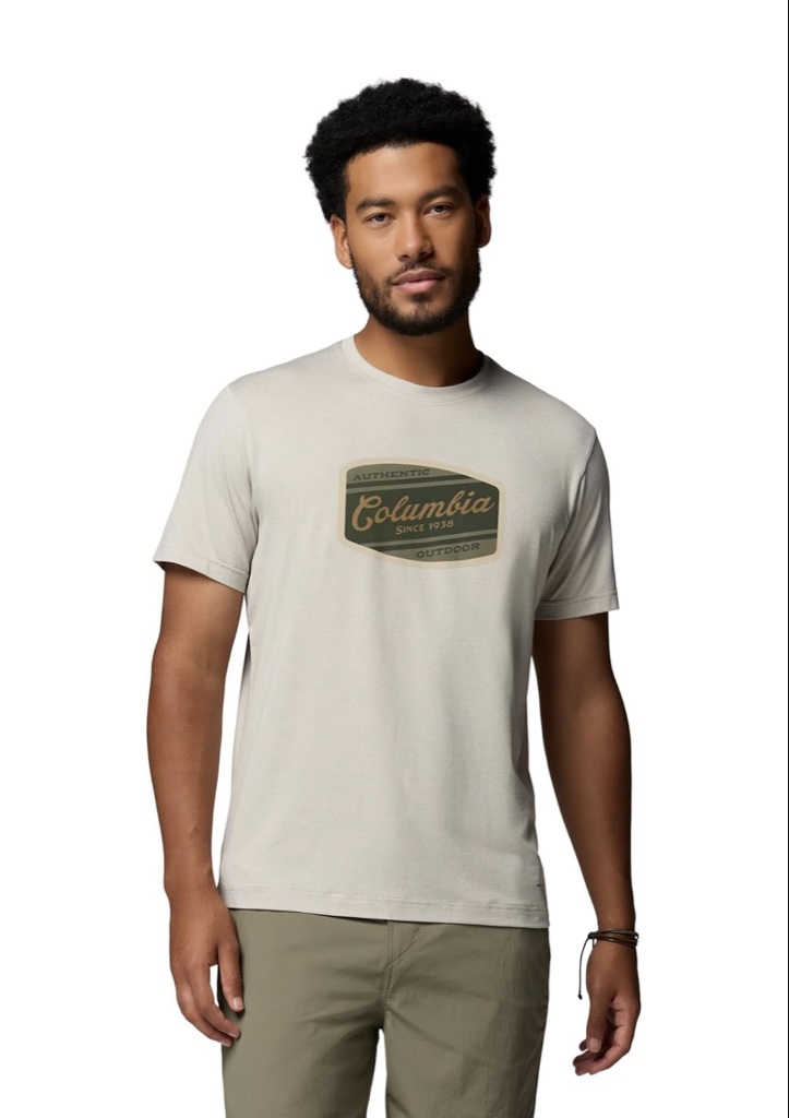 Columbia Camiseta estampada de manga corta beige