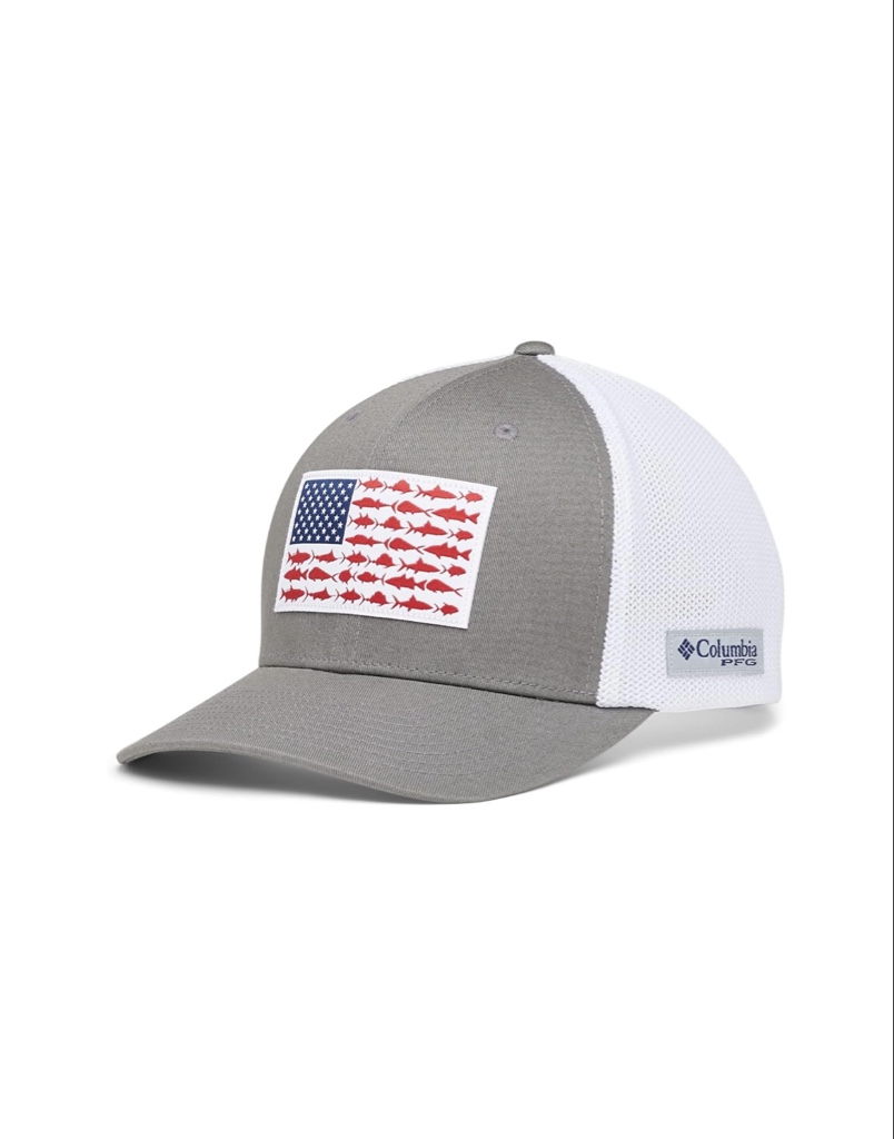 Columbia Gorra Malla con Logotipo PFG Gris / blanco
