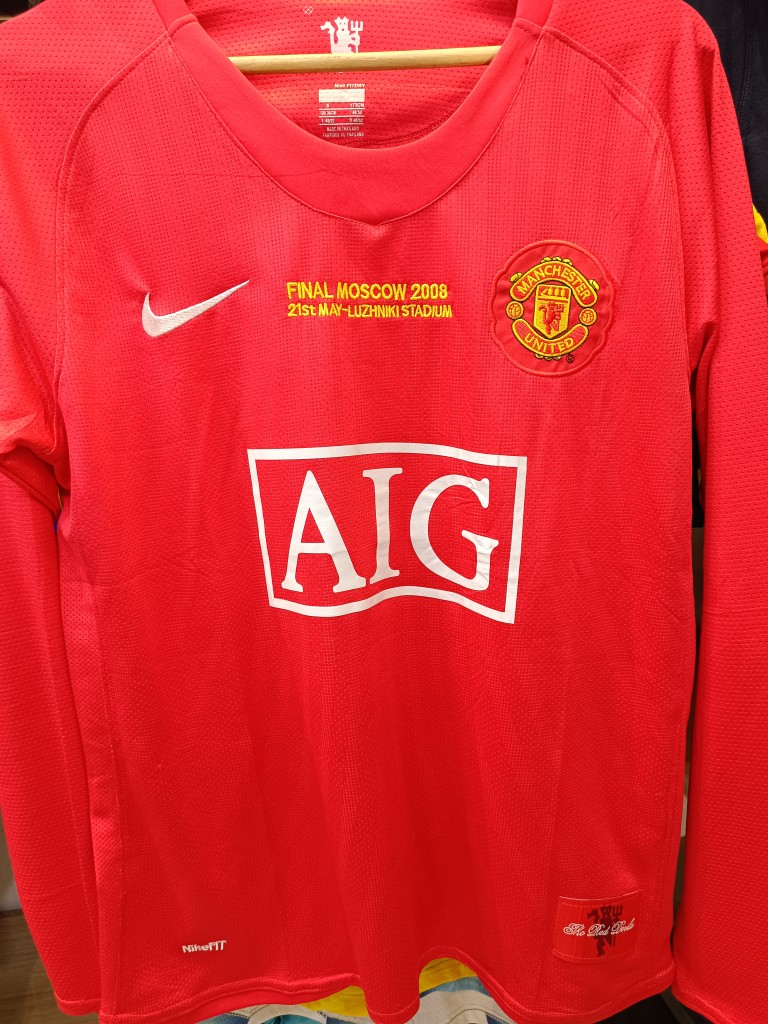 Manchester United , Camiseta 2008, roja, manga larga ,