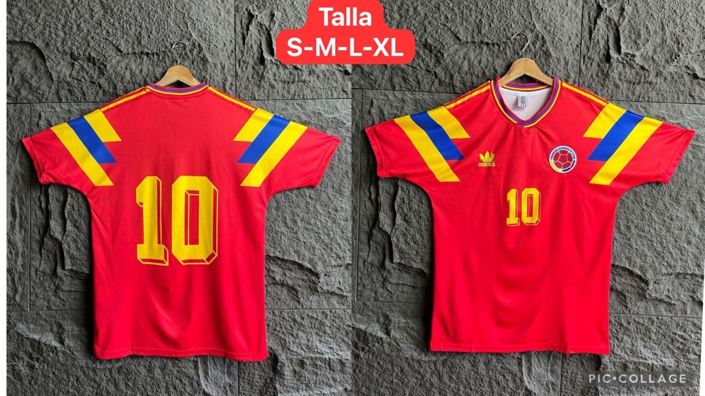 Camiseta Colombia Italia 90 roja