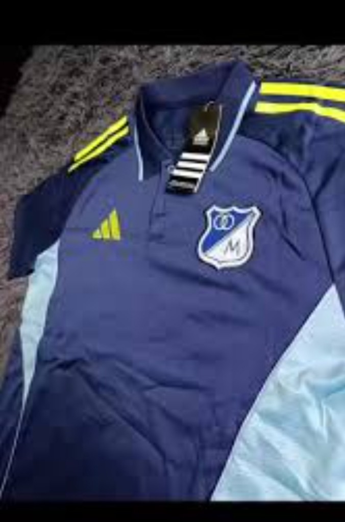 Millonarios , camiseta tipo polo termosellada