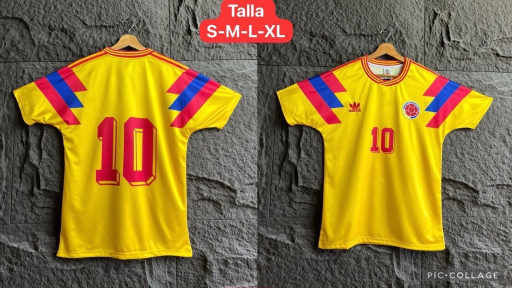 Camiseta Colombia Italia 90 amarilla