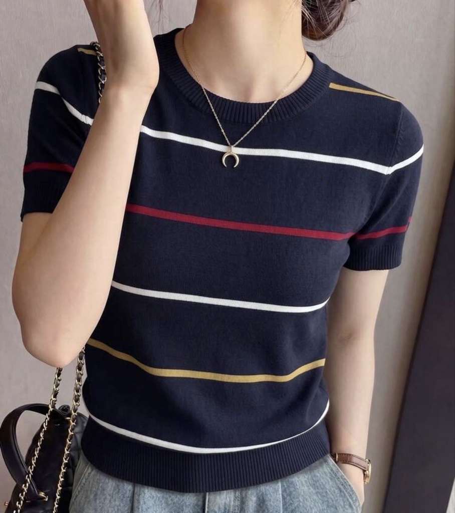 Blusa azul rayas