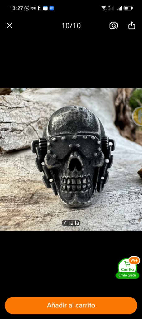 Anillo skull megadeth metalbrass
