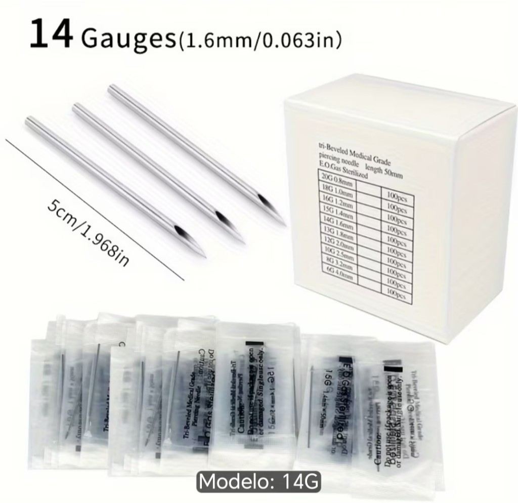 Aguja 14 caja 100 unidades